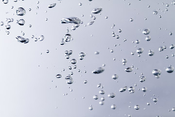 Image showing Air bubbles in the water