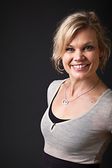 Image showing Cute blond girl shot in studio