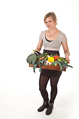 Image showing Cute blond girl shot in studio