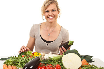 Image showing Cute blond girl shot in studio