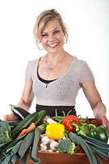 Image showing Cute blond girl shot in studio