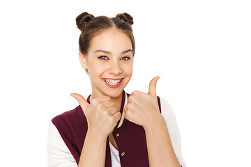 Image showing happy smiling pretty teenage girl