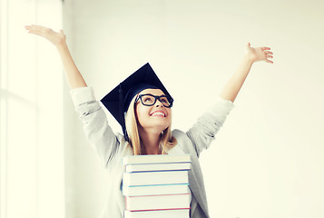 Image showing happy student in graduation cap