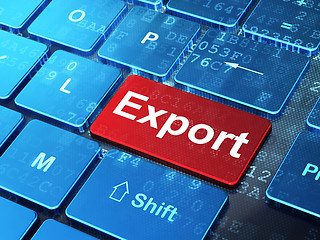 Image showing Finance concept: Export on computer keyboard background