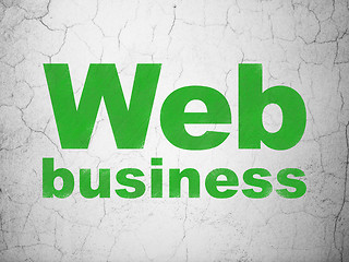 Image showing Web design concept: Web Business on wall background