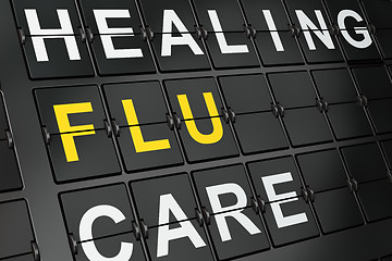 Image showing Healthcare concept: Flu on airport board background