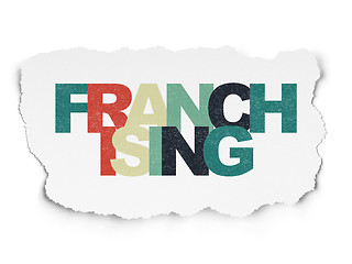 Image showing Finance concept: Franchising on Torn Paper background