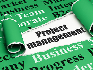 Image showing Business concept: black text Project Management under the piece of  torn paper