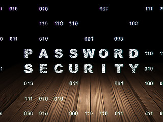 Image showing Safety concept: Password Security in grunge dark room