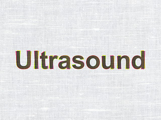 Image showing Healthcare concept: Ultrasound on fabric texture background