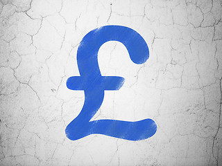 Image showing Money concept: Pound on wall background