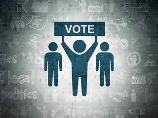 Image showing Political concept: Election Campaign on Digital Paper background