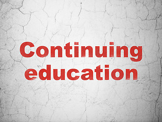 Image showing Learning concept: Continuing Education on wall background