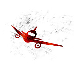 Image showing Tourism concept: Aircraft on Digital background
