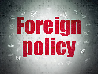 Image showing Politics concept: Foreign Policy on Digital Paper background