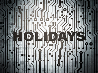 Image showing Holiday concept: circuit board with Holidays