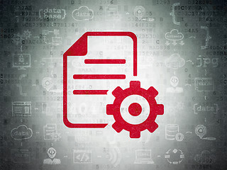 Image showing Programming concept: Gear on Digital Paper background