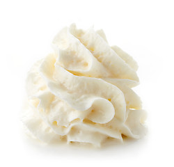 Image showing whipped cream on white background