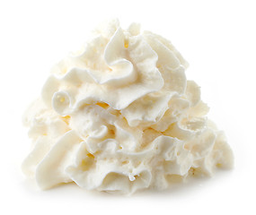 Image showing whipped cream on white background