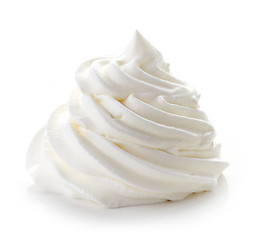 Image showing whipped cream on white background