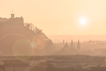 Image showing Panorama of Ljubljana, Slovenia, Europe.