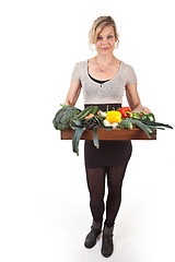 Image showing Cute blond girl shot in studio