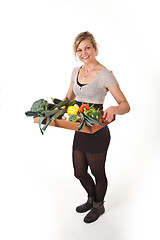 Image showing Cute blond girl shot in studio