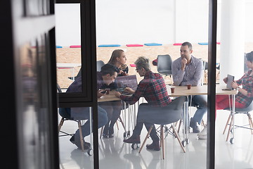 Image showing startup business team on meeting at modern office