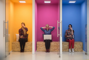 Image showing group of business people in creative working  space