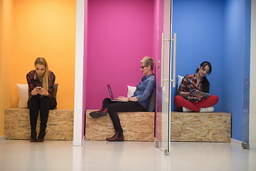 Image showing group of business people in creative working  space