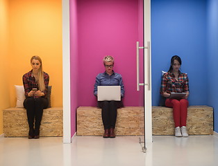 Image showing group of business people in creative working  space