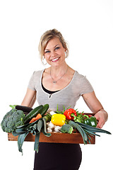 Image showing Cute blond girl shot in studio