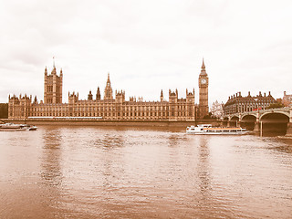 Image showing Houses of Parliament vintage