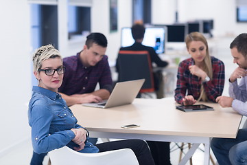 Image showing startup business team on meeting at modern office