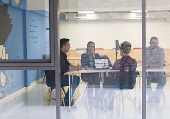 Image showing startup business team on meeting at modern office