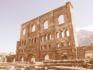 Image showing Roman Theatre Aosta vintage