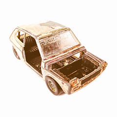 Image showing  Toy car isolated vintage