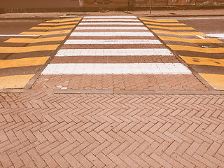 Image showing  Zebra crossing sign vintage