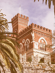 Image showing Albertis Castle in Genoa Italy vintage