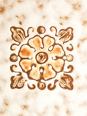 Image showing  Floral tile vintage