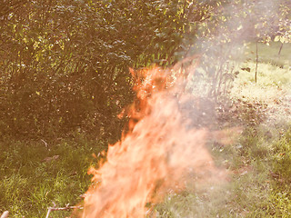 Image showing  Burning fire vintage