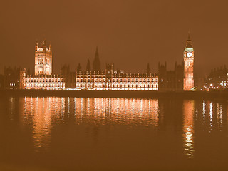 Image showing Houses of Parliament vintage