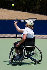 Image showing Wheelchair Tennis Player