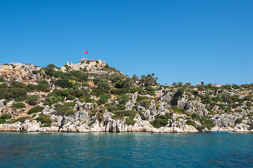 Image showing Ruins of ancient city on the Kekova