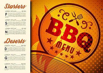 Image showing BBQ brochure menu design