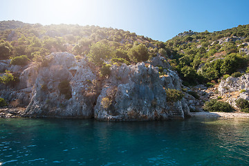 Image showing Ruins of ancient city on the Kekova