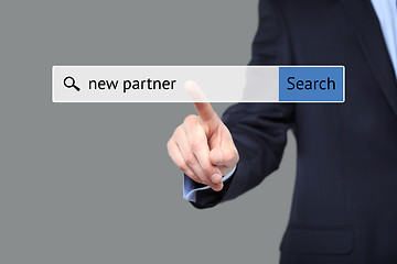 Image showing image of a man who is searching the web after new partner