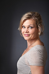 Image showing Cute blond girl shot in studio