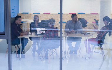 Image showing startup business team on meeting at modern office