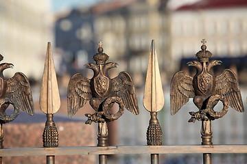 Image showing fence with double eagle guard